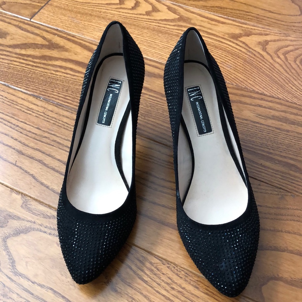 Sparkly black heels